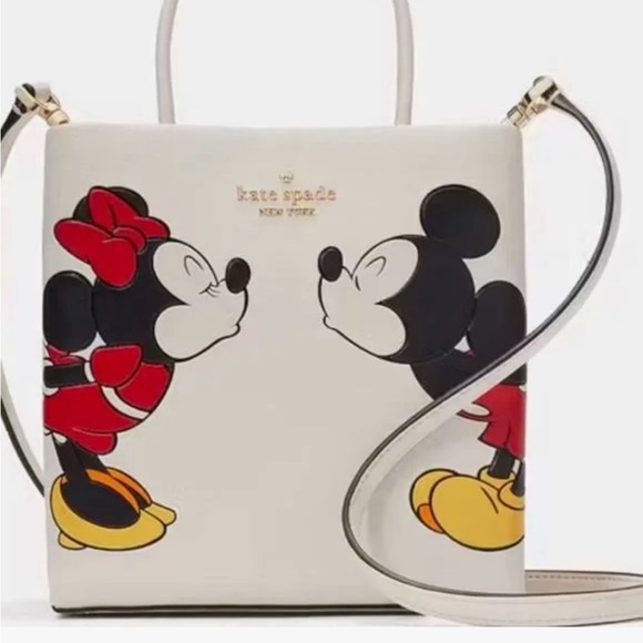 Kate Spade White Mini Bag with Mickey and Minnie Design - Picture 8 of 9